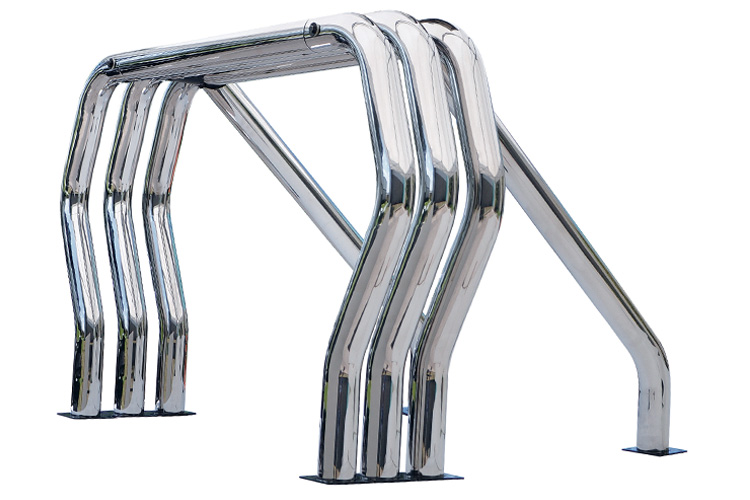 Chrome Triple Main-Single Kicker Bed Bars 73-up Dodge Ram - Click Image to Close